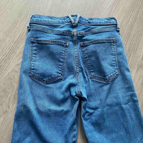 Veronica Beard Kiley High Waist Wide Leg Two-Tone Jeans Size 26/2 Western Cowboy - Picture 9 of 11